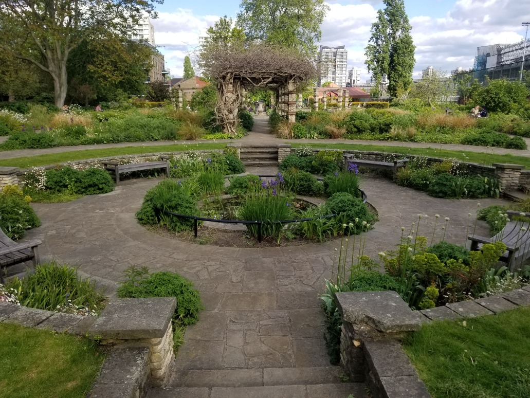 Old English Garden in Kennington park, London. 